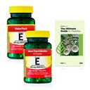 Integratore alimentare Softgels, 180 mg (400 IU), 200 Count, 2-Pack + Guida esclusiva della vitamina VitaMax (3 articoli)