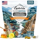 OPTIVIDA Salute Destinazioni d'argento Colloidale con olio di miele e limone (1 confezione) - Destinazioni sorevoli per adulti con Cough Relief & Fast-Acting Nano Silver Formula per il supporto immunitario, 60 Ppm