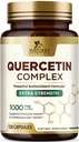 Supplemento Quercetin 1000mg - Supporto naturale, basato sulle piante per le variazioni immunitarie, cellulari, respiratorie e stagionali - Dihydrate Extra Strength Quercetin da Sophora Japonica - 120 capsule vegetali