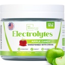 Zucchero Zero - Polvere di elettroliti di mela Candy - Idratazione rinfrescante - Caffeina Free Energy con tutti gli ingredienti naturali - Vegan, Keto e Paleo - Miscela di bevanda di elettroliti senza zucchero - con 30 Serve