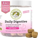 Wholistic Pet Organics: Probiotic Chews for Dogs Digestive Health - 60 Count - Dog Probiotics and Digestive Enzymes - Support Gut Health Immune Supplement Previene i problemi digestivi del cane