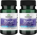 Swanson Boron da Albion - Boroganic Glycine Supplemento Supporting Joint Health & Bone Health - High Absorption Formula May Support Total Balance - (60 Capsule, 6mg Ogni) (2 Pack)