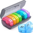 Organizzatore di pillole settimanali 2 volte al giorno, ZIKEE AM PM Pill Box con 7 caso di pillole staccabili, BPA-Free & Portable 7 Day Pill Organizer con grande stoccaggio per tenere farmaci, vitamine e oli di pesce