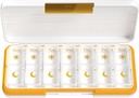 Zoksi Am Pm Pill Organizer 7 giorno, Weekly Pill Box 2 volte al giorno, Medicina Pill Organizer con Compartment separato, Travel Pill Case Dispenser Portable for Vitamins, Fish Oils, Medicines(White)