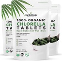 Organic Chlorella Tablets 400 Count | Superfood ad alta potenza | Pillole di clorofilla da 100% Pure Green Algae | Parete cellulare rotto per assorbimento massimo | Vegan, Kosher, Non-GMO | 4 schede al giorno (3-Pack)