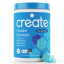 Creatina Monoidrato Gummies per Uomini e Donne, Boost Focus, Forza e Endurance, Anti-Melting Formula, Vegan, Senza Glutine, Non OGM, 1.5g di Creatina per Gummy (Blue Raspberry, 90 ct)
