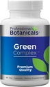 Botanici professionali Green Complex - Vegan Non OGM Organic Spirulina Algae, Organic Barley Grass Eleuthero, Cordyceps, Rhodiola Rosea, Reishi, Ashwagandha Superfood Supplement - 90 Caps vegetariani