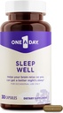 One A Day Sleep Supplement - Supplementi per il sonno per gli adulti, Supporto per il sonno con Passionflower e Melatonin, Supporto per il sonno con Sleep Well, 30 capsule