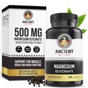 Antica beatitudine magnesio glicinato per muscoli e nervi, supplemento di supporto digestivo e immunitario, supplemento di magnesio per le donne e gli uomini (60 capsule)