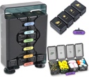 Organizzatore settimanale di pillole 7 giorni 4 volte al giorno, organizzatore grande scatola di pillole con cassetto progettato, organizzatore giornaliero di pillole per mantenere la medicina, farmacia, vitamine e oli di pesce (nero)