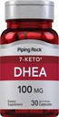 Piping Rock DHEA supplemento per le donne e gli uomini | 100mg | 30 capsule | 7-Keto | Dehydroepiandrosterone | Non-OGM, senza glutine