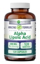 Incredibile Formulas Alpha Lipoic Acid 300 Mg Capsule Supplemento | Non OGM | Gluten Free | Made in USA (120)