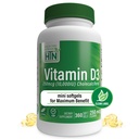 Vitamina D3 10.000iu 360 Mini Softgels per l'anno massimo beneficio Alimentazione | 250mcg Cholecalciferol | 3rd Party Testato | Non OGM USP Grado in EVOO organico | Supporto per la salute immunitaria