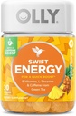 OLLY Swift Energy Gummy, Caffeina da tè verde, B Vitamine, L Theanine, Adulto Chewable Supplement, Ananas, 10 giorni di alimentazione - 30 Conte