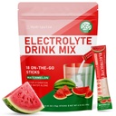 Electrolytes Powder Packets - Zucchero Libero, Aroma naturale, 10 Electrolyte & Vitamins Electrolyte Drink Mix - Aroma di anguria, Keto Friendly, Vegan, Non OGM, 18 Packets