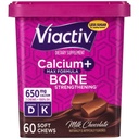 Viactiv Calcium +Vitamin D3 Supplemento Soft Chews, Cioccolato di latte, 60 Chews - Supplemento dietetico di calcio per la salute di ossa