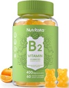Zucchero Vitamina B2 Gummies- Riboflavin 400mg 200mg con Magnesio, CoQ10 per adulti e bambini, Vegan, 60 Conte