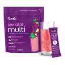 Polvere di Multivitamina Prenatale - 25 vitamine e minerali con 3x elettroliti, Folate, Ferro, D3 per la mamma e il bambino, 7 Superfood & Probiotics, Vitamine e Idratazione senza zucchero | 30 Bevande di vitamina