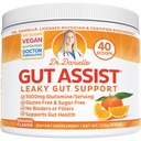 Leaky Gut Support Powder | L-Glutamine Gut Lining Formula | Gut Assist by Dr. Danielle, Orange Flavor