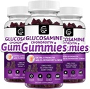 Glucosamina Chondroitin Gummies con MSM & Elderberry – Supporto per la mobilità e la flessibilità ad alta resistenza, Integratore Immune Antiossidante per Adulti, Uomini e Donne - 60 Gummie Condroitina (3 Confezione)