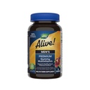 La Via della Natura Viva! Men's Premium Gummy Multivitamin, Supporta Cuore sano, Funzione muscolare*, Complesso B-Vitamin completo, Arancione, Uva, Ciliegia aromatizzata, 75 Gummies (Packaging May Vary)