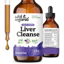 Tintura di disintossicazione del fegato selvatico e organico - Thistle di latte, Complesso di erbe di radice di dadelion - Supplemento di sostegno del fegato liquido - Vegan, Zucchero e senza alcool