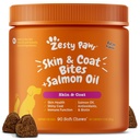 Zesty Paws Omega 3 Fish Oil for Dogs - Zesty Paw Dog Vitamine e integratori per Hip, Joint & Skin, Bacon (90 Chews)