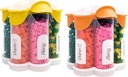 Extra Large Pill Organizer Daily, Weekly, Mensile Supplemento Bottiglia, Grazioso Blossom Pill Dispenser con 7 XL Confronti (2 Pack Combo) (Orange and Yellow)
