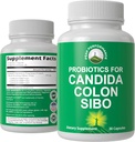 Probiotici per Candida, Colon Cleanse, IBS e supporto SIBO. Medico Raccomandato Proprietario Microbiome Reset Integratore Probiotico. Gut Salute e Overgrowth capsule di trattamento per le donne & uomini