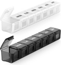 Sukuos Extra Large Weekly Pill Organizer 2 Pcs, Daily Pill Box 7 Day Pill Cases for Medicines, Vitamin, Fish Oils or Supplements, Facile da pulire