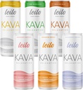 LEILO | Kava Powered Sparkling Relax Beva | Variety Sampler 6-Pack – Non-ALC Calming Beverage – Include (3) Classico & (3) Sapori Mocktail | 12 fl oz Cans (Pack of 6)