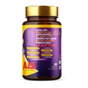 AJS Alpha GPC Nootropic Brain Supplemento,Phosphatidylserine,St. John'sWort Ginkgo Biloba,Ashwagandha,Bacopa Monnieri,Pterostilbene,Magnesium Glycinate,Ginkgo Biloba,5-MTHF,Huperzine A 60CT,90 capsule