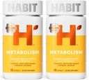 Habit Metabolism Supplement 2 Pack (120 capsule) - Supporta la salute digestiva e il metabolismo, la vitamina B12, il selenio, il cromo, l'aceto di sidro di mele, Vegan, non OGM