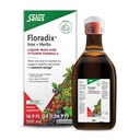 Floradix Iron & Herbs - Supplemento di erbe liquide per il supporto energetico - Supplemento di ferro con vitamina C & Vitamina B Complex - per gli uomini e le donne - 16.9 fl oz