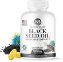 NaturoBliss Black Seed Oil - 150 Softgel Capsules Skin Health (non OGM & Vegan) Premium Nigella Sativa Pressed a Freddo Produrre Pure Black Cumin Seed Oil - 1000mg Per 2 Capsule Serving - 75 Serving