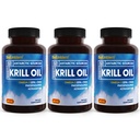 BioEmblem 3 pacchetto Antartico Krill olio 1000mg Softgels, Omega-3s olio con alti livelli di EPA + DHA, Astaxanthin, e Phospholipids, Supporta la salute del cervello, 180-Count non OGM, senza glutine, 90 giorni di alimentazione