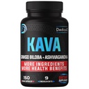 9in1 Kava Kava Capsules 5-Month Fornitura 15:1 Estratto per il sonno, Mente & Supporto immunitario - 9 erbe naturali Include Ginkgo, Ashwagandha, Graviola, Valerian & More - 150 capsule vegane