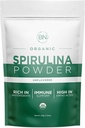 Polvere di Spirulina Organic 225g - 64 Servings 3.5g Dimensione di servizio - Certificato USDA - Dense Nutriente RAW Oltre 70% Proteine Per Serving - Proteine Vegan Purest - Superfood