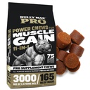 Bully Max 11-in-1 chews di potere guadagno del muscolo - Supplemento di alta proteina del cane con aminoacidi - Trattamenti sani per cani adulti e cucciolo - Costruttore di muscolo Premium per tutte le razze - 75 Tasty Soft Dog Chews