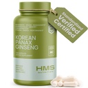 Coreano Rosso Panax Ginseng 2000mg 120 Vegan Capsule Super Strength Extract NSF Certified Supplements, High Ginsenosides Supports Energy, Stamina, Performance e Clarity