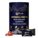 Ashwagandha Gummies con Shilajit 300mg per le donne e gli uomini, Zero Sugar ashwagandha Supplementi con Maca Root Powder | Organic ashwagandha Extra Forza per Boost Energy 60 Gummies