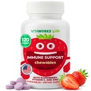 Bambini Elderberry Con Zinco e Vitamina C - Integratore di Supporto Immune Compresse Masticabili - Gustoso Natural Mixed Berry Flavor - Vegan, Vegetariano, Gluten Free, Non OGM, per Bambini, 120 Chewables