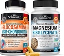 Alta assorbimento Magnesio Bisglycinate capsule (1 mese di fornitura) Plus Glucosamine Chondroitin MSM Tripla resistenza Joint Support Supplement (1 mese di fornitura)