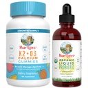 MaryRuth's Vitamin K2+D3 Gummies (Peach Mango & Apricot) & USDA Organic Probiotic Drops | Clean Label Project Verified® | Vitamine per il supporto congiunto, &amp; Salute generale | Vegan, Non-GMO, Gluten Free