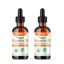 LIQUIDHEALTH Vitamina D3 4000 IU, USDA Organic Vitamin D Liquid Drops for Adults & Kids, Vegan Vitamin D for Immune System Support, Bone Health, Mood Support, Healthy Skin - Made in USA (2 Pack)