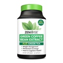 Estratto di tè verde EGCG Zenwise Salute con Estratto di chicco di caffè - 50% EGCG + 98% Polyphenols Supplemento - Pillole di tè verde per la pelle e il supporto cardiaco + cervello salute e memoria Boost - 60 conte