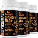 1300 MG Liposomal NAD+ Supplemento | Absorbimento più alto | Purest NAD Supplemet to Boost NAD+ Effetivamente | Boosting NAD+ Supplemento per Aging Defese, Energia cellulare, Longevità | 180 Conte