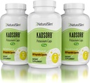 NaturalSlim Natural Citrate Citrate Gluconate 99 mg - Kadsorb Supporti Equilibrio Elettrolito & pH normale - Integratori di potassio assorbibili con minerali essenziali - Non GMO 400 Capsule 3 Pack