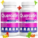 (2 Pack) Quercetin Gummies di BioVitalica - Quercetina con vitamina C e Zinco & Elderberry + Vitamina D3-5 in 1 Supporto Immune - Zinc Quercetin 750 mg per bambini e adulti