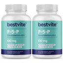 BESTVITE P-5-P 100mg (240 Capsule Vegetariani) (120 x 2) (Forma Accogliente di B-6) - No Stearates - Vegan - Non OGM - Gluten Free
